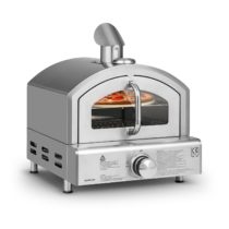 Klarstein Pizzaiolo Neo, plynová pec na pizzu, vrátane kameňa na pizzu, termometer, nerezová oceľ