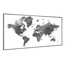 Klarstein Wonderwall Air Art Smart, infračervený ohrievač, čierna mapa, 120 x 60 cm, 700 W