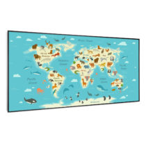 Klarstein Wonderwall Air Art Smart, infračervený ohrievač, mapa so zvieratami, 120 x 60 cm, 700 W