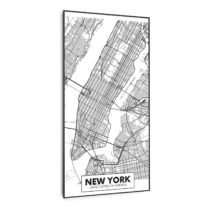 Klarstein Wonderwall Air Art Smart, infračervený ohrievač, mapa mesta New York, 60 x 120 cm, 700 W